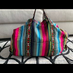 Free People boho overnight tote bag